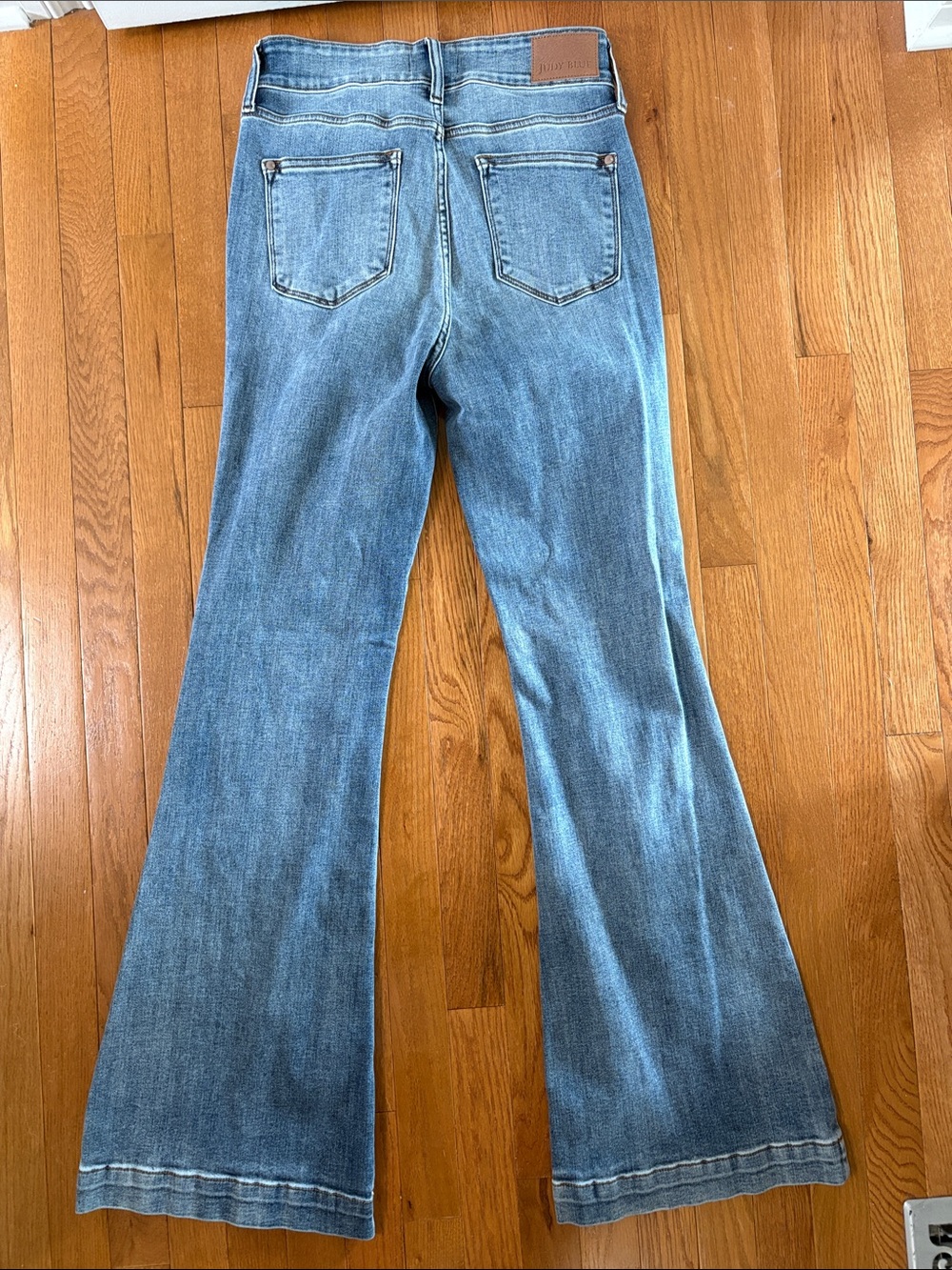 Judy Blue Vintage Muse Trouser Flare Jeans High Rise Double Button Pintuck 9/29 - Picture 6 of 11